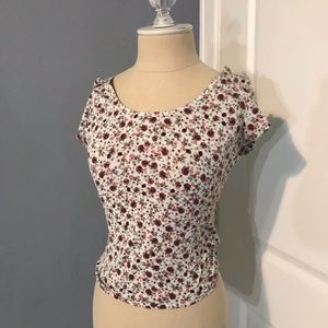 Short sleeve flower print shirt